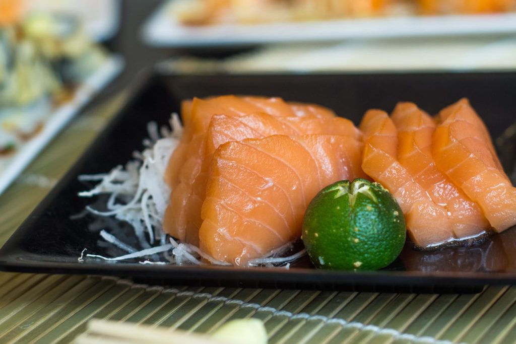 Salmon sashimi