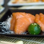Salmon sashimi